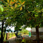 Il cortile della casa in val Ceno